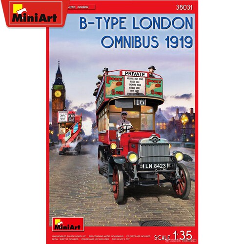 文华 MiniArt 1/35  B型伦敦公共汽车 1919年 拼装模型 38031