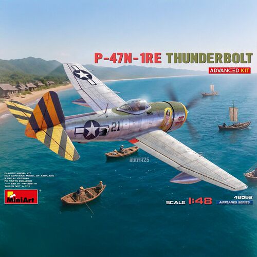 文华模型MINIART 1/48  P-47N-1RE 奶瓶 战斗机 高级套件 48062