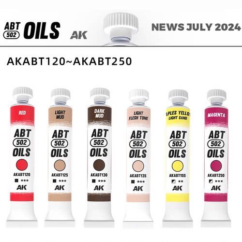 文华 西班牙AK ABT502油画颜料(新包装) 旧化 AKABT120-AKABT250