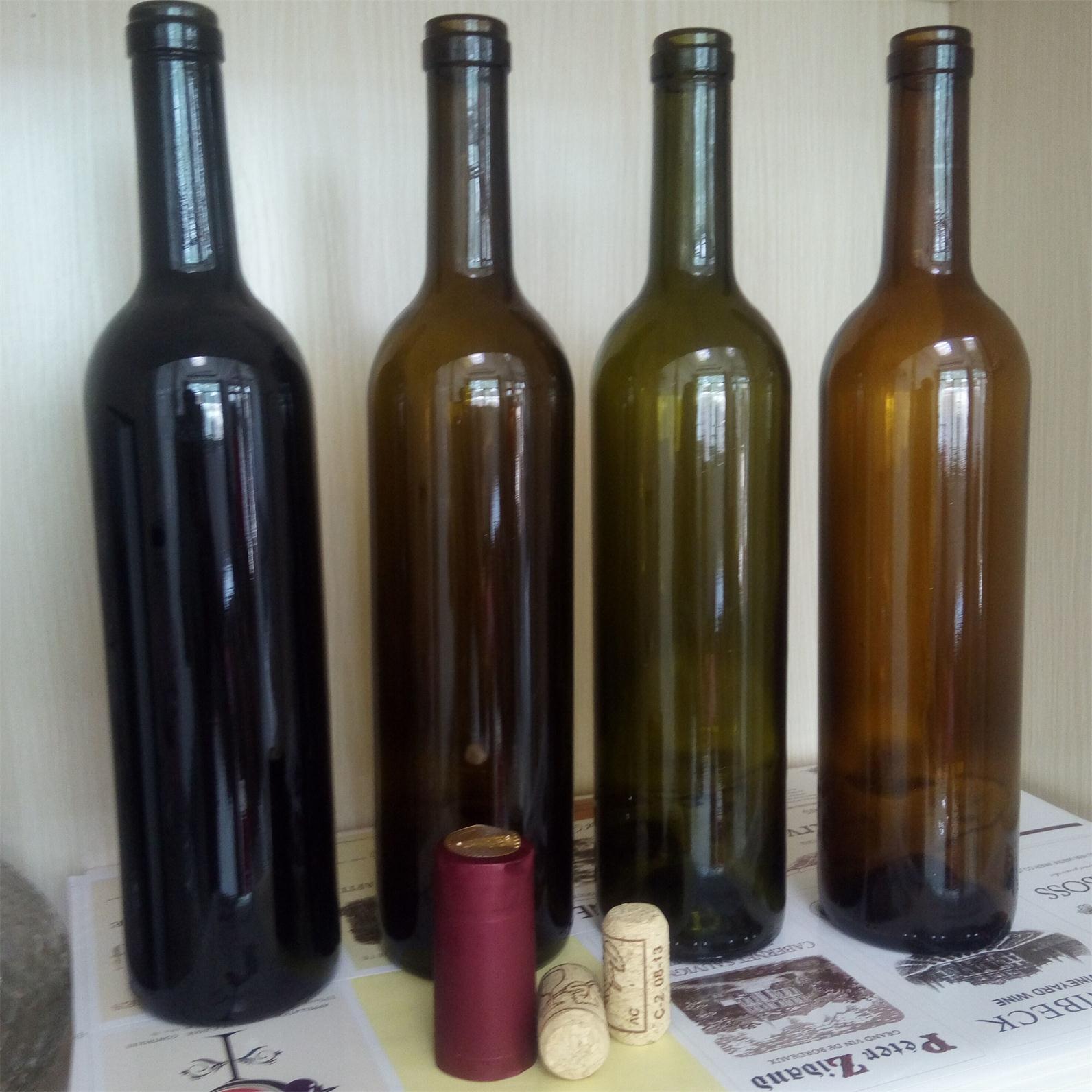 透明玻璃红酒瓶酒瓶750ml木塞