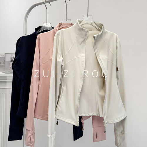 立领拉链运动外套女2026春季新款修身显瘦跑步训练骑行健身上衣