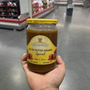 开市客购法国咸味黄油焦糖糖浆750ml 抹面包甜品咖啡调酒烘焙奶茶