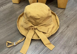 范妮百搭防晒帽可爱淑女结女防紫外线2024新款遮阳帽遮脸渔夫帽子