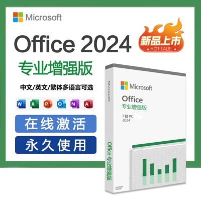 正版Office2024专业版增强版办公软件u盘永久中文繁体英文retail