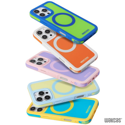 个性苹果彩色撞色手机壳苹果17promax壳新款磁吸小众原创设计适用iphone16pro保护套苹果15pro防摔情侣壳