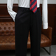 百搭英伦风休闲潮流长裤 IsirHonour商务绅士上班黑色修身 男西裤 子