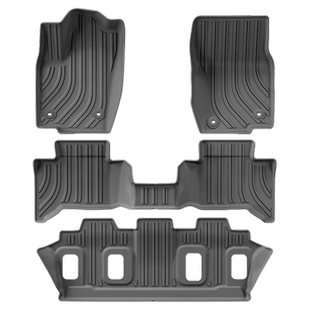 专用于24款雷克萨斯gx550h后备箱垫普拉多5座TPE橡胶尾箱垫靠背垫