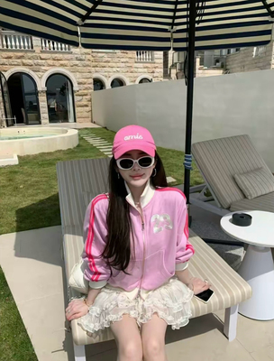 MIDO家 2026春韩版时尚百搭显瘦气质数字刺绣卫衣外套女宽松上衣