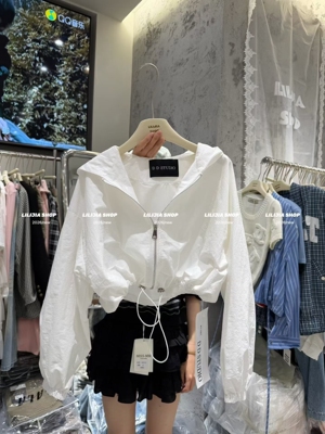 MIDO家 2026新款韩版时尚百搭显瘦连帽拉链防晒衣冲锋衣外套女