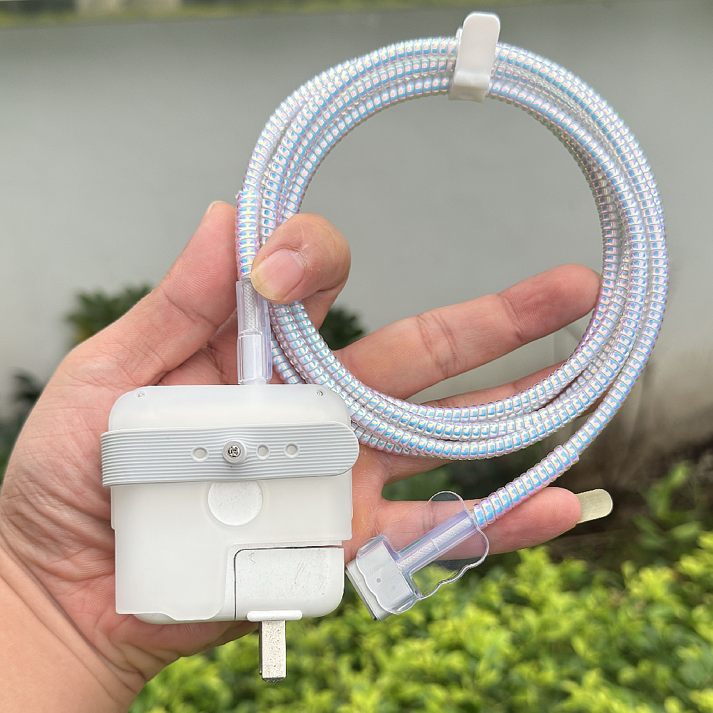 适用苹果Macbook pro电源保护套Air M4 M5电脑30W 70W数据线绕绳