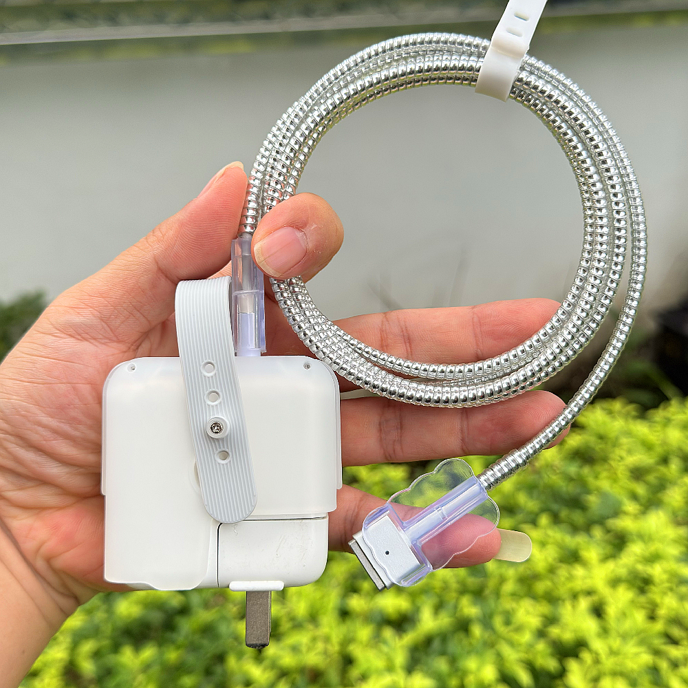 适用M5苹果MacBook Air13充电器保护套30/60/70W瓦电源收纳绕线绳