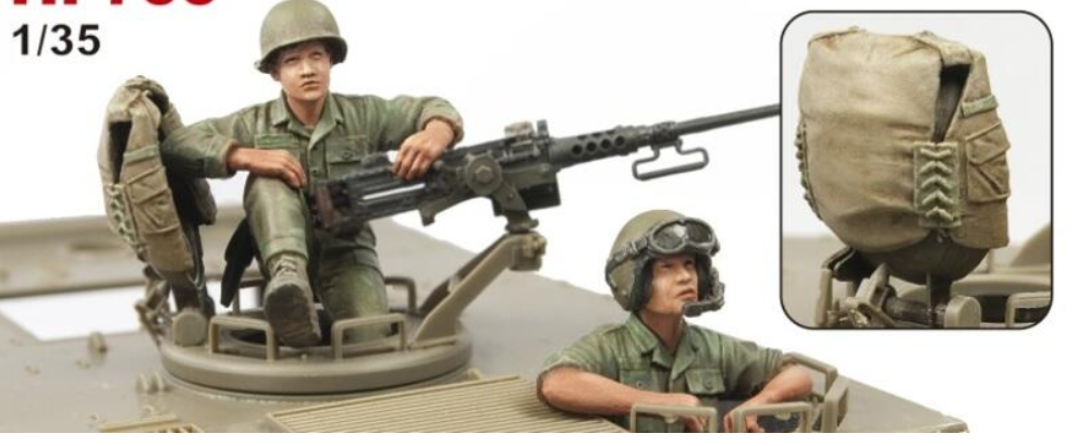 Hobby Fan戰鷹 1/35 HF755 M113越戰駕駛兵 2人組 含1969戰術背心