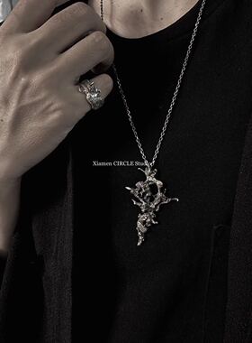 动漫标志手工暗黑抽象不规则项链