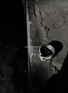 莫比乌斯环暗黑不规则情侣戒指