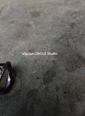 荆棘蓝宝石镶嵌手工银饰暗黑戒指