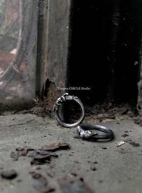 不规则纹理小众设计师品牌风戒指