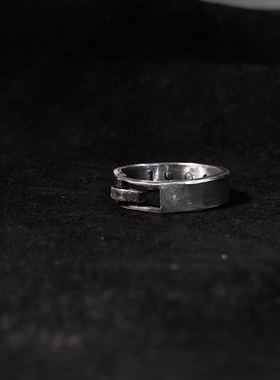 纯银 男款情侣戒非DETAJ YOHJI GOTHIC螺丝 钉子设计手工银戒创意