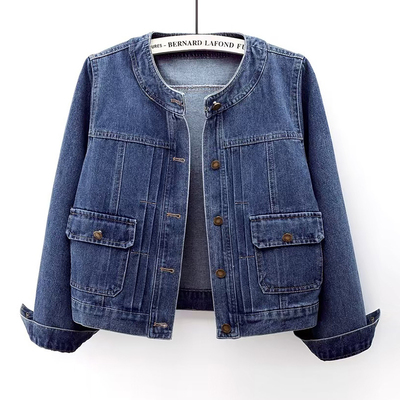 百搭休闲圆领牛仔外套