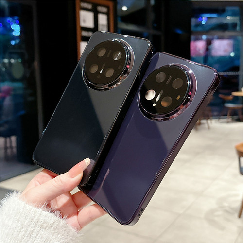 简约高端电镀钢化玻璃适用华为mate70pro+手机壳新款mate60pro高级感小众全包镜头mt40/50防摔保护套magic7男