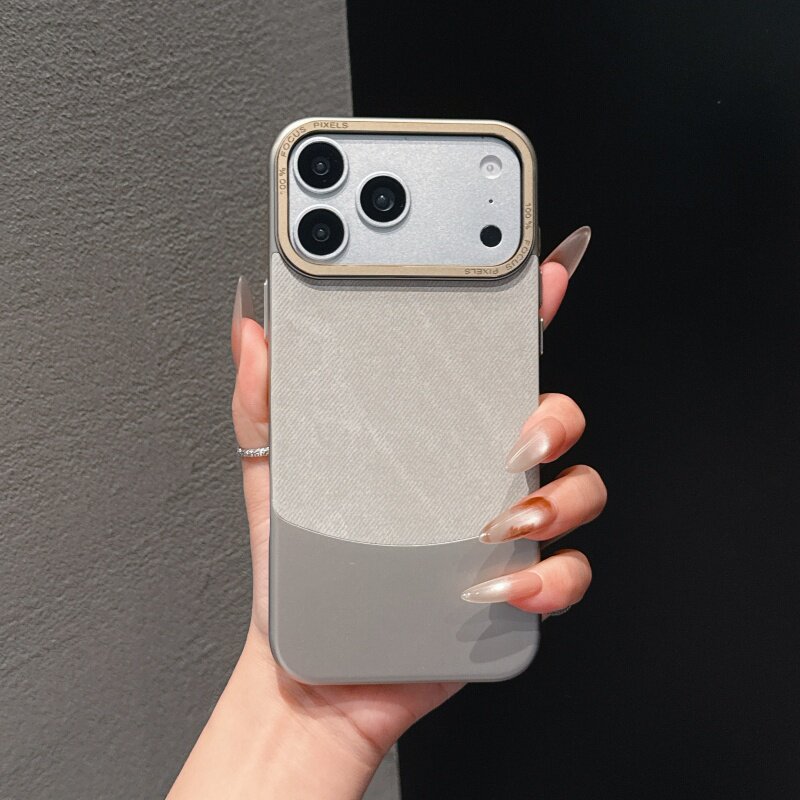 苹果iPhone17promax手机壳16网红爆款高端黑白双拼色法兰绒独特超级好看漂亮15小众14高级感13防摔12保护套女