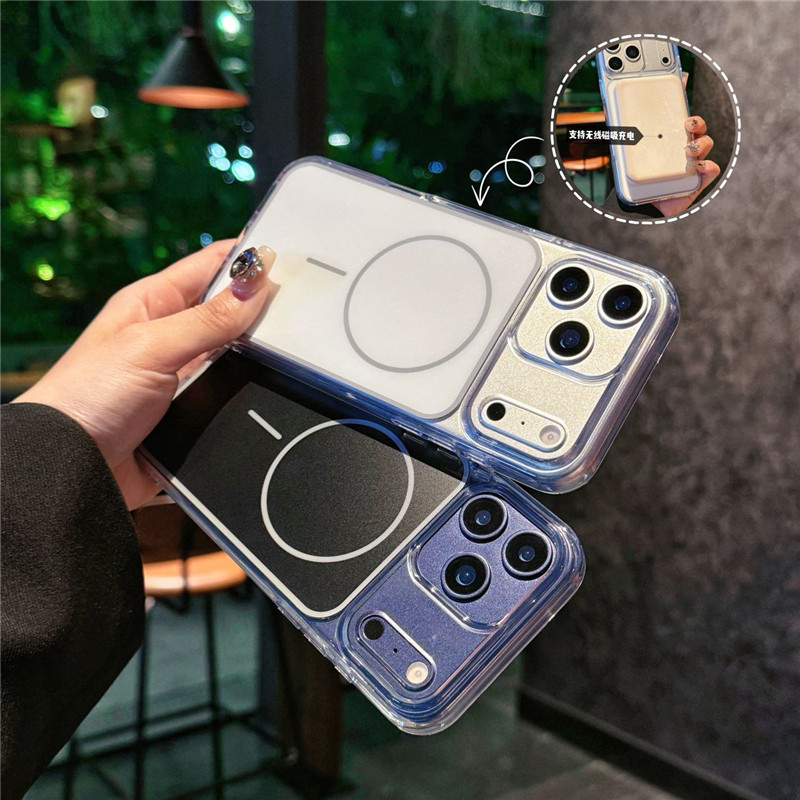 官方同款强磁吸细圈超薄透明适用苹果17ProMax手机壳iPhone17无线充电17pro不发黄pm全包防摔男ip女Air保护套
