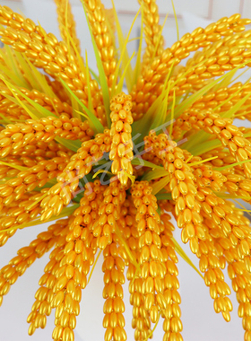 黄金稻穗材料包diy金稻谷手工编织花束成品稻谷摆件自己做仿真花