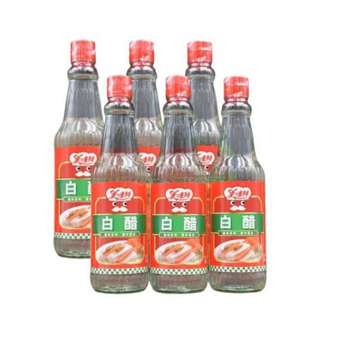 美味鲜白醋500mx6瓶 食用白醋3.5度酿造白醋制作泡菜凉拌料醋