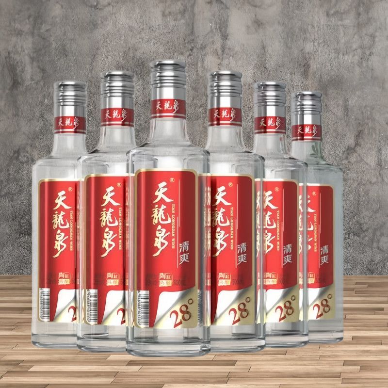 广西天龙泉酒清爽28度500mlx6瓶图片