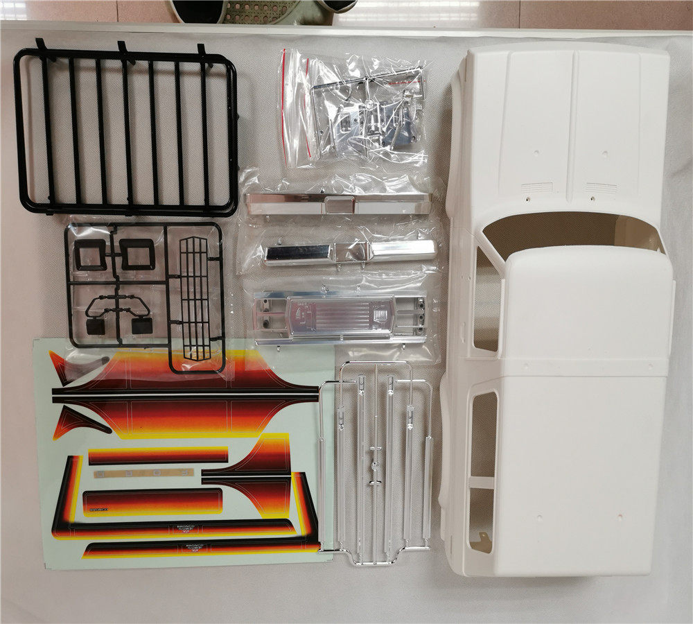 SCX10 등산 산 시뮬레이션 포드 바디 레트로 313 휠베이스 TRX4 CROSS