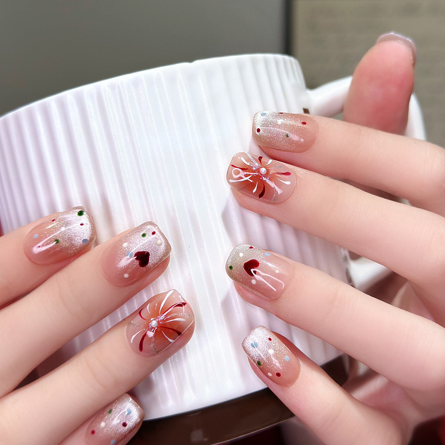 AuraNail心动烟花纯手工穿戴甲