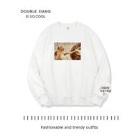 "Don't Get Close to Me" Fun Little Cat Can't Go to Heaven Printed round-neck Long-sleeved hoodie Funny cat clothing headwear thumbnail 3