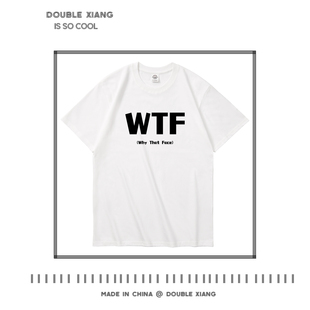 t恤纯棉趣味字母WTF衣服男女 摩登家庭美剧周边短袖 Modern Family