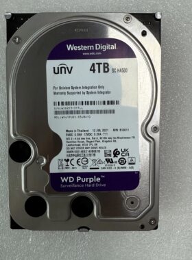 WD/西部数据 WD41PURX 4TB紫盘 监控硬盘NAS 录像存储3.5寸SATA