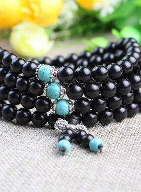 多层乌木饰品礼物佛珠手链