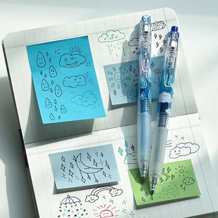 现货日本斑马限定天气图鉴限定款按动中性笔sarasa彩色水笔限量版
