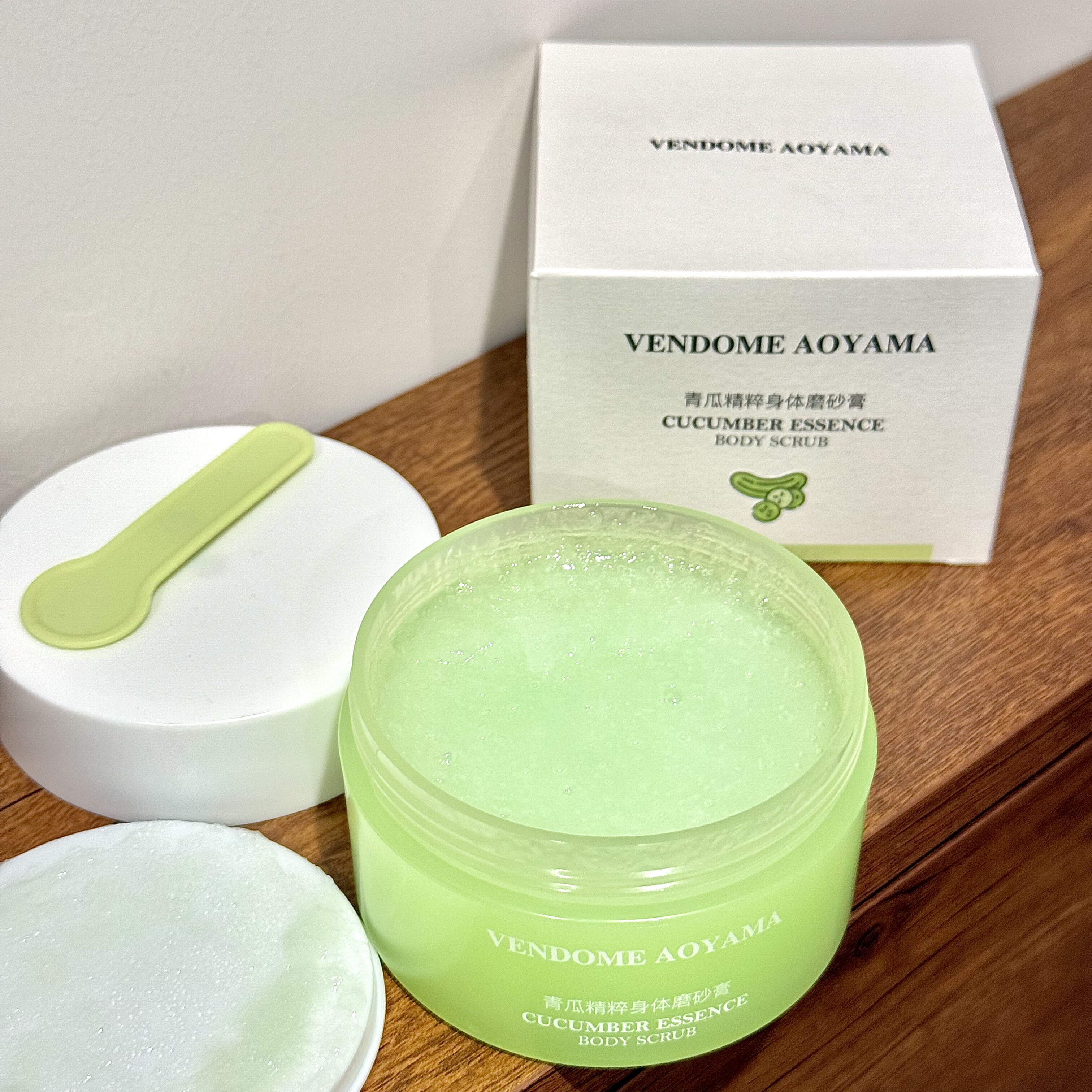 拍2包邮 特调香伯爵小黄瓜精粹身体磨砂膏170g青瓜烟酰胺提亮角质