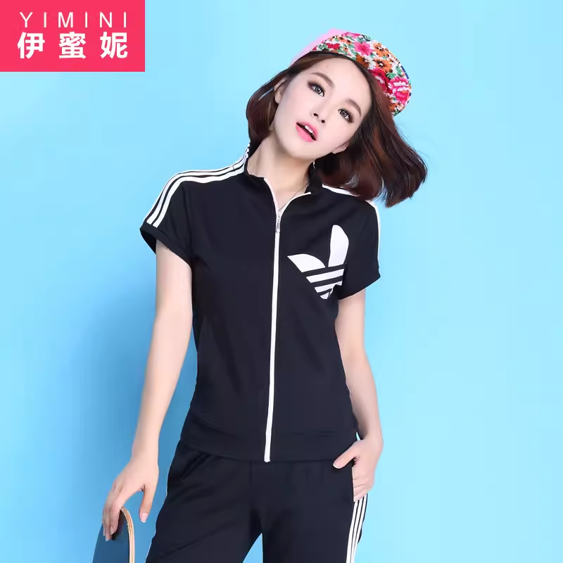 伊蜜妮新款运动服夏装韩版运动套休闲运动套装