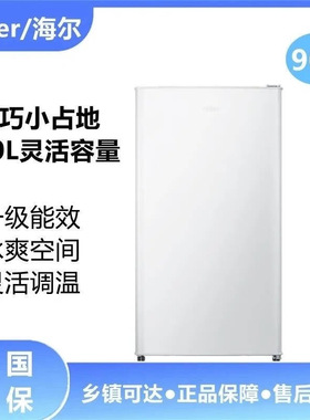 Haier/海尔 BC-90GHSDE0W9 单门90L冷藏省电出租房宿舍家用小冰箱