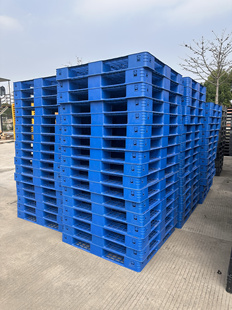 1.1 1.1二手塑料托盘川字田字卡板货架叉车拖防潮垫出货平面九脚