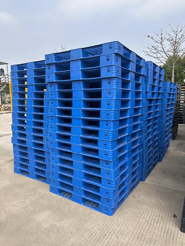 1.1*1.1二手塑料托盘川字田字卡板货架叉车拖防潮垫出货平面九脚