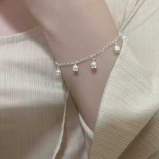 S925纯银铃兰花手链女生款轻奢小众高级感气质手环送女友闺蜜礼物