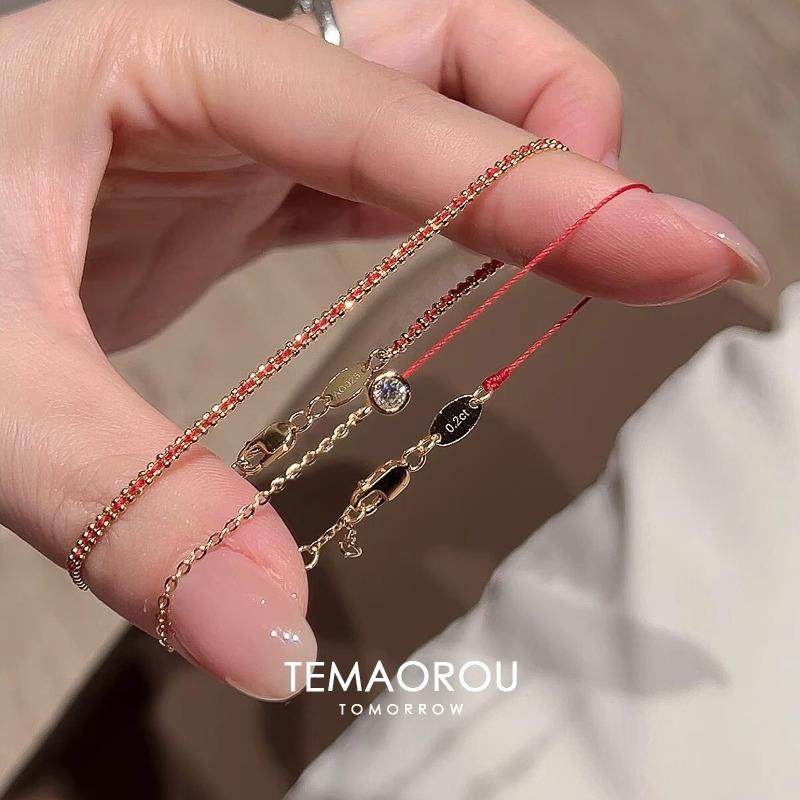 叠戴本命年新款细红色手绳女轻奢小众精致新年手链属蛇送礼物饰品,饰品/流行首饰/时尚饰品新,手链,淘宝优惠券,粉丝福利购,淘宝优惠卷