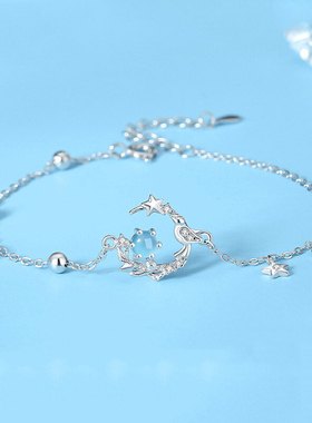 蓝桉与鸟手链女款轻奢小众手饰送女友定情信物七夕情人节生日礼物