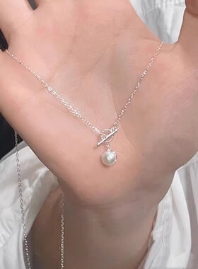 925银珍珠项链女轻奢小众高级感