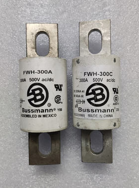 巴斯曼熔断器FWH-300C 300A500V 新能源汽车高压直流保险丝