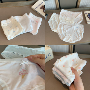 女大童莫代尔三角内裤2025夏季新款少女舒适发育期短裤安全裤盒装