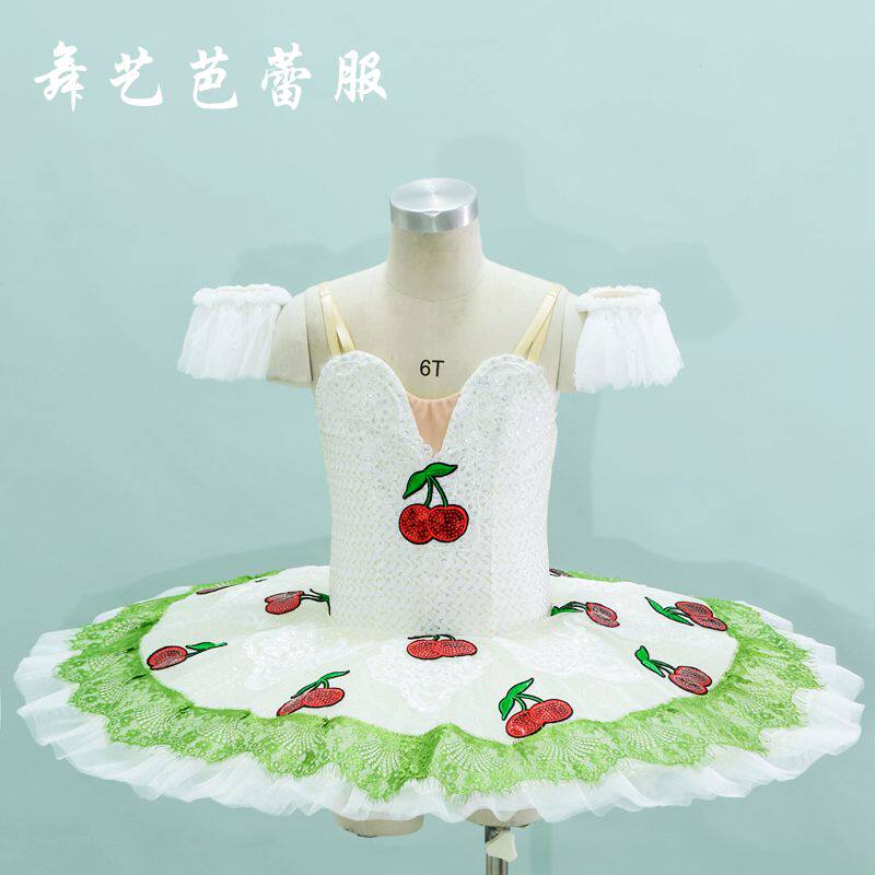 芭蕾演出服定制 樱桃小萝卜变奏TUTU裙儿童定制7层群盘不塌收身