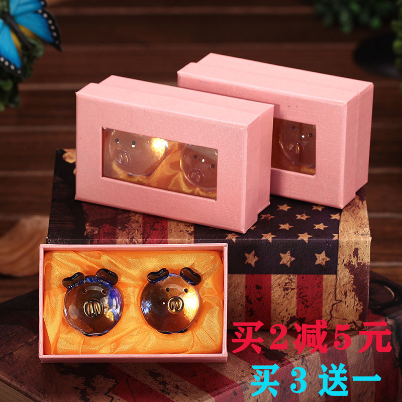 猪年盒装水晶情侣猪玻璃猪可爱招财猪工艺礼品摆件小猪猪生日礼物|ruв категории Домашний быт, украшения - от Buy2taobao.com для оказания профессиональной услуги покупки агента Taobao