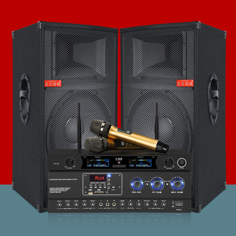 震音朗悦 15寸重低音专业舞台演出音箱户外大音量蓝牙k歌家用音响