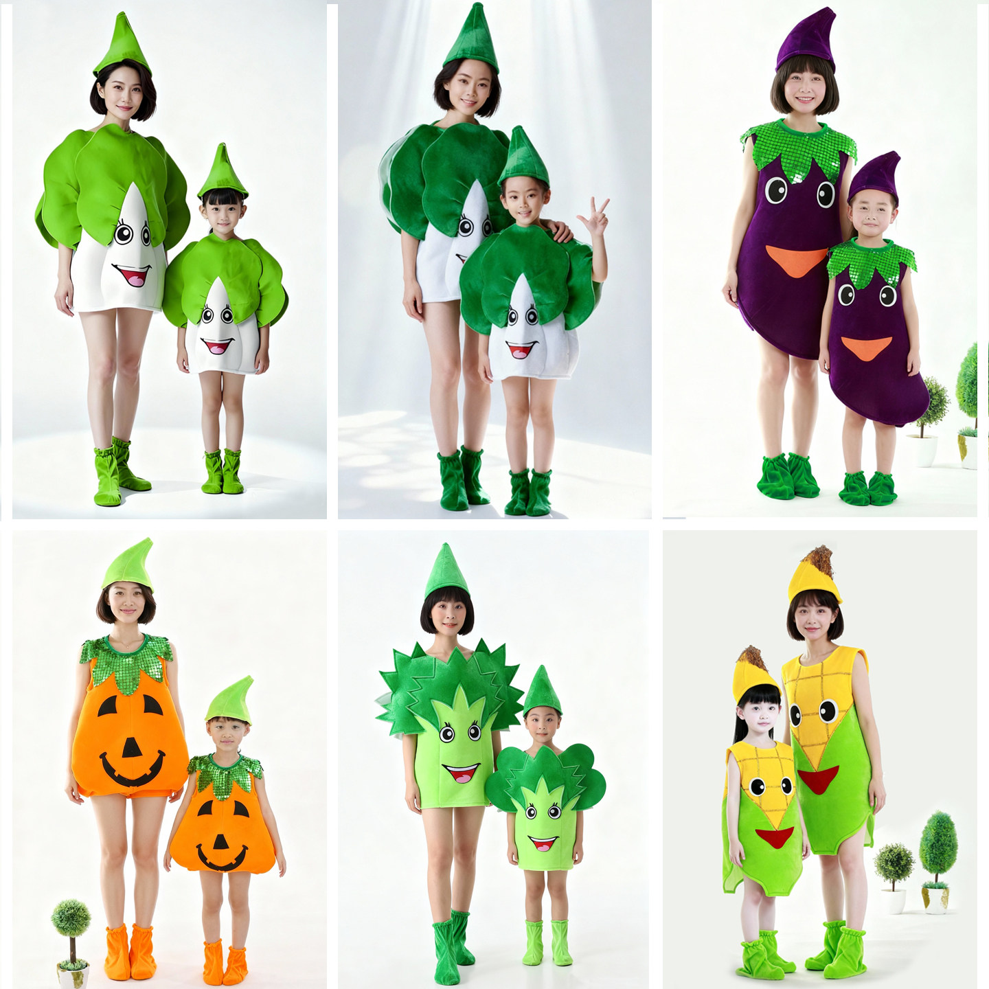 水果蔬菜亲子装幼儿园青菜白菜演出服儿童表演服装冬瓜豌豆成人,童装/婴儿装/亲子装,儿童演出服,淘宝优惠券,粉丝福利购,淘宝优惠卷